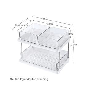 رف تخزين منزلي بتصميم NBD-N0661، رف لغرفة المعيشة والمطبخ، رف مكتبي بنمط الأدراج، رف تخزين بلاستيكي متعدد الأغراض - Product Image 5