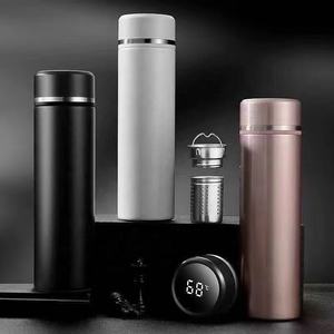 17oz 500ml Nuevas llegadas Pantalla de temperatura LED Acero inoxidable Vacío Gimnasio Deportes Botella de agua inteligente con Infusor de filtro - Product Image 2