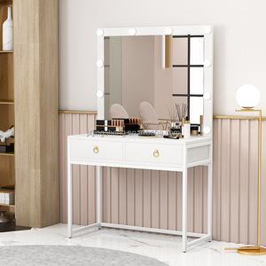 Tavolo da trucco per vanità di lusso dal design moderno con <span class=keywords><strong>gambe</strong></span> dorate - Product Image 4