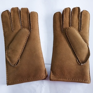 2025 hiver hommes en peau de mouton <span class=keywords><strong>gants</strong></span> en cuir Double face respirant poignet-longueur décontracté pour un usage quotidien - Product Image 4