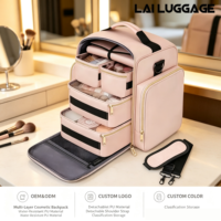 Valise de transport |   Boîte de rangement multi-couches, étanche et antichoc : votre entière trousse de toilette dans une seule boîte