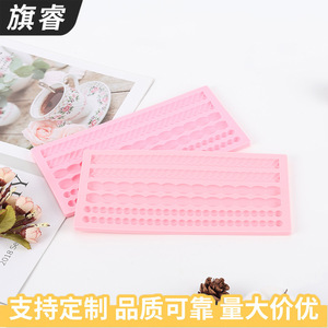 Pink Silicone Cake Decorating Mold Rectangle Fondant Baking Utensil Wedding Decoration Tool - Product Image 3