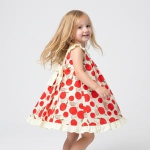 Heißer Verkauf Sommerliches ODM-Service Mädchen Prinzessinnenkleid mit Blumenschleife 100% Baumwolle für Kinder - Product Image 1