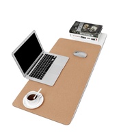 Tapis de bureau en liège durable et imperméable de grande taille avec motif carré avec logo Tapis de bureau étendu facile à effacer pour une utilisation sur PC