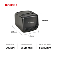 80MM & 58MM pemotong otomatis termal pencetak POS TD80 dengan Wifi & USB ROHS mencapai neeceac FAC SRRC BIS bersertifikat