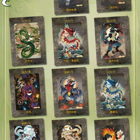 Carte d'art animé Pokémon à collectionner, décorative, en PVC couleur, avec figurines Pikachu, Eevee, Charizard pour affichage