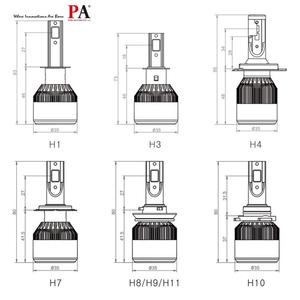 PA C6 COB LED 50W Nuevo 6000K Bombilla de Faro de coche H1 H3 H4 H7 H11 9005 9006 9012 Punto de ajuste universal - Product Image 4