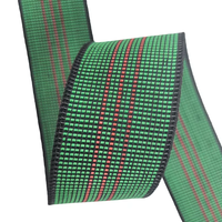 Sangle élastique tissée verte en PP+Caoutchouc de 50 mm, sur mesure, prix usine, pour canapé d'intérieur