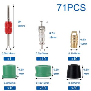 Kit de réparation de climatisation automobile, 71 pièces, avec joints en caoutchouc et outils pour l'entretien des véhicules, résistance aux hautes températures - Product Image 3