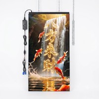 Pantalla LED Ultrafina para Interiores de 33 mm, Cartel Digital de Pared, Texto, Gráficos, Animación, Publicidad OEM, Alto Brillo