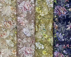 Colorful Haute Coutur Fower Fabric Designs Fashion <span class=keywords><strong>2021</strong></span> Colletion en Stock Design - Product Image 5