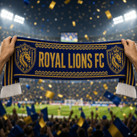 Écharpe de supporter personnalisée en polyester, imprimée par transfert thermique haute définition, pour événements sportifs