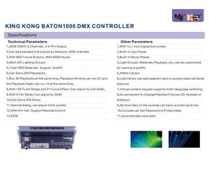 KingKong DJ Party Console d'éclairage de scène Night Club Touch Dmx512 Controller To <span class=keywords><strong>ArtNet</strong></span> RDM Support Made In China - Product Image 4