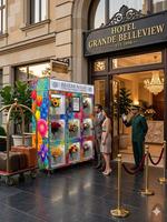 Distributeur Automatique de Bouquets Floraux de Luxe – Kiosque Floral Libre-Service en Acier Inoxydable avec Écran Tactile et Options de Paiement Multiples