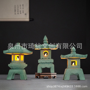 Farol de Piedra Chino para Decoración de Jardín, Bonsái Iluminado, Decoración Zen para Mesa, Ceremonia del Té, Aromaterapia, Decoración del Hogar - Product Image 1