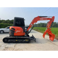 Almost New Used Kubota U55 U55-5 Mini Crawler Excavator with Hydraulic Thumb & Quick Coupler - High Click Rate Model