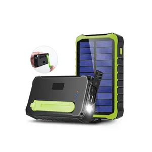 Tecnologia de inovação 2021 carregador solar 10000mah, emergência de emergência solar mão portátil de energia para smartphone