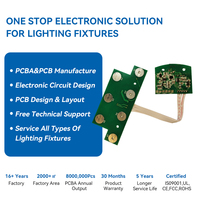 Circuit imprimé de lampe de table tactile avec certification CE CCC, prise en charge de la variation d'intensité tactile, conception de circuit électronique