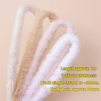 Kit de 20mm 100cm de bâtonnets de plume pelucheux DIY Macaron pour loisirs créatifs animaux et fleurs, idéal pour la rentrée scolaire et la décoration de fêtes
