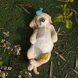 Statua Decorativa di Cane con <span class=keywords><strong>Uccello</strong></span> per Giardino, Prato e Casa: Regalo Commemorativo per San Valentino per Donne, Mamme e Nonne - Product Image 2