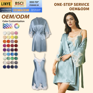 İpek Seksi Elbise Pijama Gecelik Dantel İpek Gecelik İpek Sabahlık İpek Uyku Elbisesi İpek Gecelik %100 Dut İpeği Pijama Takımı - Product Image 1