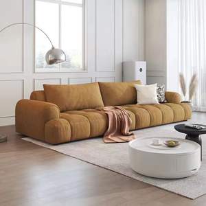 Sofá de Tela con Diseño de Pata de Gato, Ovalado, Relleno de Algodón, Tapizado, Estilo de Diseñador para Sala de Estar - Product Image 3