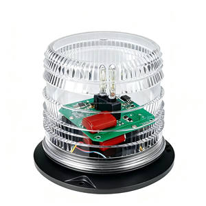 Высокоинтенсивная аварийная белая ксеноновая сигнальная лампа 40 Вт, низкопрофильная 4-дюймовая алюминиевая основа, безопасный мигающий маяк - Product Image 1