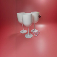 Verre à vin rouge/verre à champagne 480 ml en plastique PP PS acrylique transparent de style minimaliste, emballage en boîte en carton blanc MOET