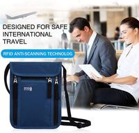 Dompet leher perjalanan dengan pemegang paspor pemblokir RFID untuk uang tunai dan dokumen aman mendapatkan ketenangan pikiran saat bepergian kantong leher