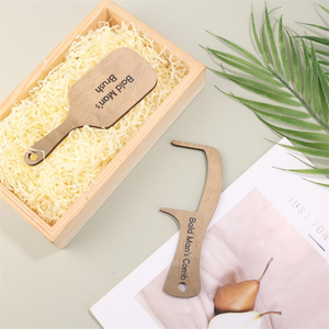 <span class=keywords><strong>Brosse</strong></span> à <span class=keywords><strong>cheveux</strong></span> amusante <span class=keywords><strong>pour</strong></span> homme <span class=keywords><strong>chauve</strong></span>, peigne en bois <span class=keywords><strong>pour</strong></span> hommes sans <span class=keywords><strong>cheveux</strong></span>, outil de toilettage rigolo - Product Image 4