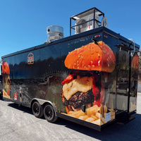 Camionnette de restauration mobile sur mesure de 6 m pour café, snacks, pizzas, tacos, BBQ, hot-dogs, glaces, entièrement équipée