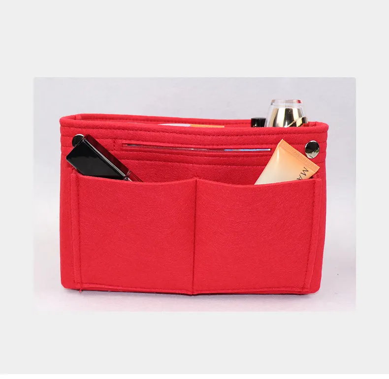 Vendita calda feltro personalizzato trucco borsa da viaggio borsa da toilette impermeabile borsa da imballaggio cosmetica in feltro trasparente