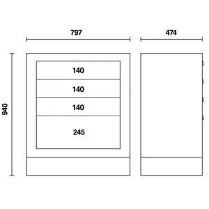 BETA - 055000212 Módulo fijo con 4 cajones para combinación de equipos de taller-ALMACENAMIENTO DE TALLER EAN 8014230866284 - Product Image 3