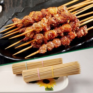 Pack personnalisé longues brochettes en bois pour barbecue, griller, Kabob, viande pour voyage Camping approvisionnement d'usine - Product Image 2