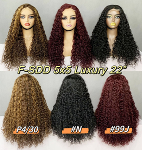 Perruques sans colle en cheveux humains de couleur bordeaux 5x5 en gros # Perruque bouclée de luxe 99J Wine 22 pouces, super double trame, cheveux vierges, fournisseurs de perruques - Product Image 4