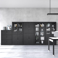 Meubles de bureau modernes, armoire de rangement haute capacité, armoire de classement en métal robuste à 2 portes pour documents sécurisés