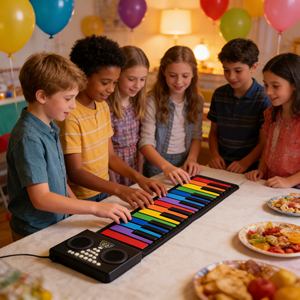 ขายส่งจากโรงงาน ปี 2025 <span class=keywords><strong>คีย์บอร์ด</strong></span>/ฝาครอบซิลิโคน อุปกรณ์เสริมสำหรับเปียโนดิจิตอล ใช้ได้ทุกการ<span class=keywords><strong>เล่น</strong></span> เป็นของขวัญ - Product Image 1