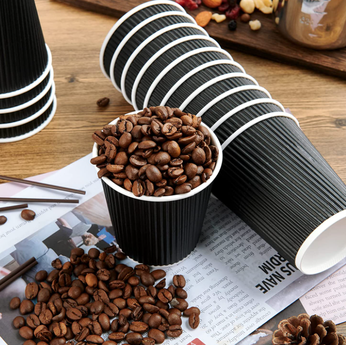 Import Custom Disposable Coffee Paper Cup for Hot Drinks Take Away Cardboard Papercup Tea Packaging Paper Cup