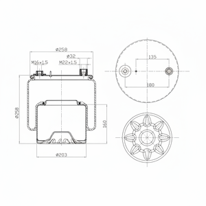 Soffietti, Sospensioni Pneumatiche Adatte per MERCEDES-BENZ 289.1.480 Molle ad Aria - Product Image 1