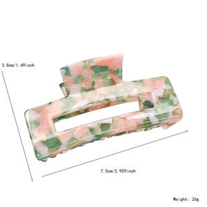 फैशन एसीटेट बाल सामान थोक बाल क्लिप सिर हड़पने के सरल मध्यम सुरुचिपूर्ण महिलाओं वापस क्लिप घोड़े की पूंछ शार्क क्लिप - Product Image 2