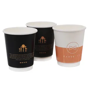 7 ounces thickening double wall paper cups/ hot drinks taste paper cup supermarket 200 ml disposable advertising