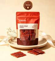 Voedselveilige staande zipzak met transparant venster, plastic verpakking voor gedroogd varkensvlees (pork jerky)
