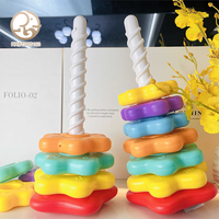 Jouet de construction musical arc-en-ciel pour enfants de 1 à 3 ans, jouet éducatif pour bébé