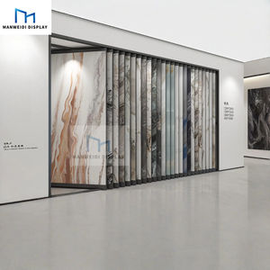 Подгонянная наклонная Выдвижная Бесшумная раздвижная металлическая каменная пластина, образец каменной плиты, мраморная плитка, подставка для дисплея - Product Image 3