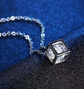 Collar de cadena invisible transparente con diamantes de imitación para mujer, tipo gargantilla, al por mayor - Product Image 5