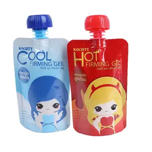 RSH Small Size Plastic Cute Shape Stand Up Pouch With Spout For 1oz Yoghurt Packaging Recyclable With Gravure Printing