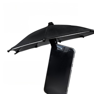 IStapromo Gifts Metal-Flexible Hose Motorcycle <b>Umbrella</b> Bendable Clip Holder Mini Sun-Protective Parasol for Mobile Phone - Product Image 2