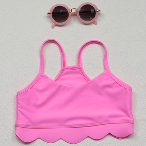 Şanslı filiz 2025 çocuklar egzersiz etek seti kızlar renk atletik kumaş 77% naylon 23% Spandex Slim Fit yüksek kız tenis etekler Suit - Product Image 3