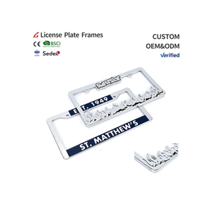 Tùy Chỉnh Chrome Nhựa Xe Giấy Phép Tấm Khung Với Biểu Tượng Tùy Chỉnh Nhựa Số Chủ Bìa Giấy Phép Tấm Khung - Product Image 3