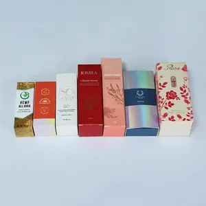 Kotak kertas lipat seni daur ulang pabrik Tiongkok kotak karton apotek Perawatan Kulit Kecantikan untuk kosmetik